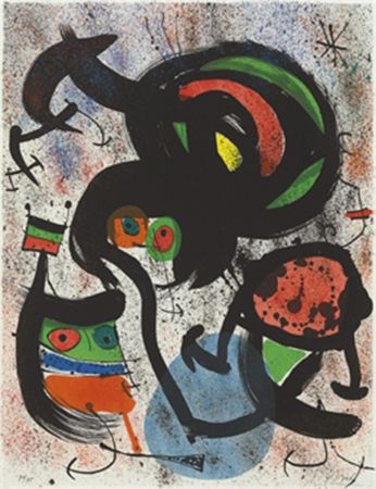 Lithographie Miró - Les Voyants