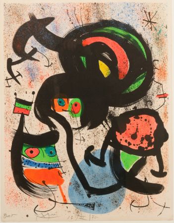 Lithographie Miró - Les Voyants