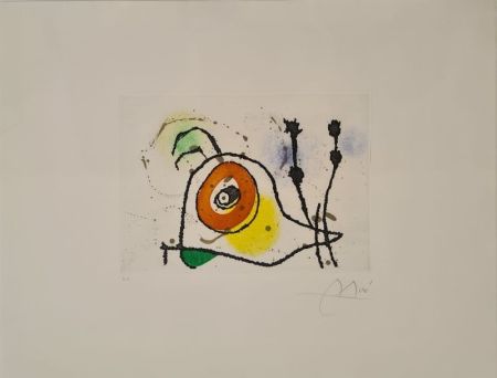 Eau-Forte Et Aquatinte Miró - L'escargot enjoué 