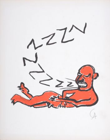 Aucune Technique Calder - Lettera Z, C. 1974 - Hand-signed