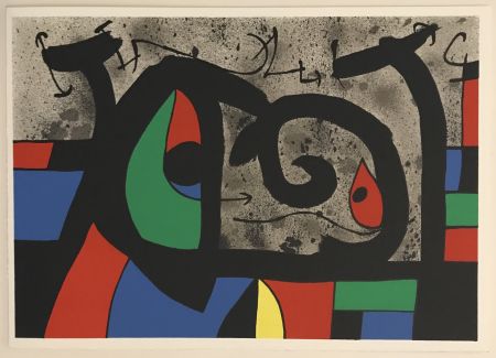 Lithographie Miró - Lezard aux Plumes d'or (M.809)