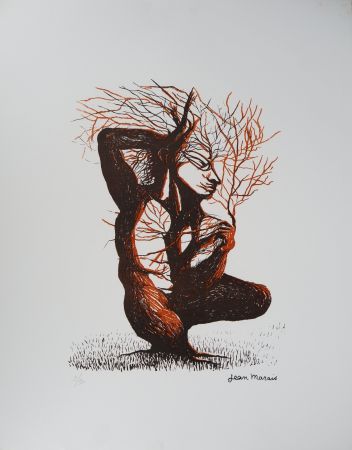 Lithographie Marais  - L'homme arbre