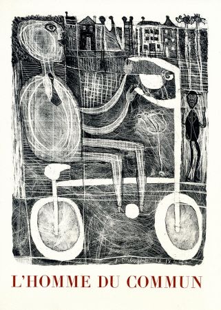 Lithographie Dubuffet - L'Homme du commun