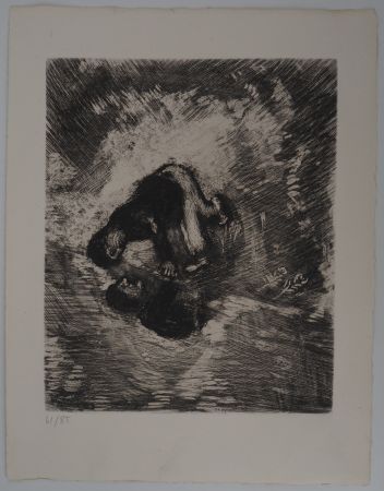 Gravure Chagall - L'homme et son reflet