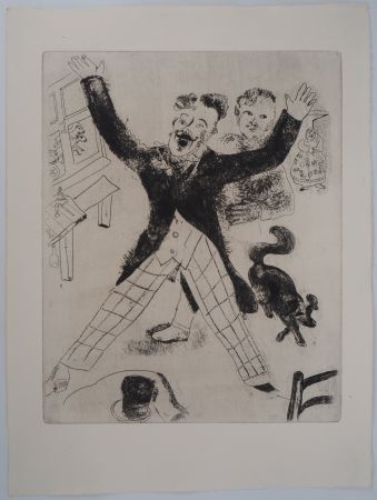 Gravure Chagall - L'homme heureux (Nozdriov)