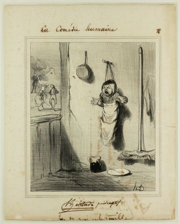 Lithographie Daumier - L'Héritier présomptif