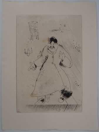 Gravure Chagall - L'hôte (L'intendant)