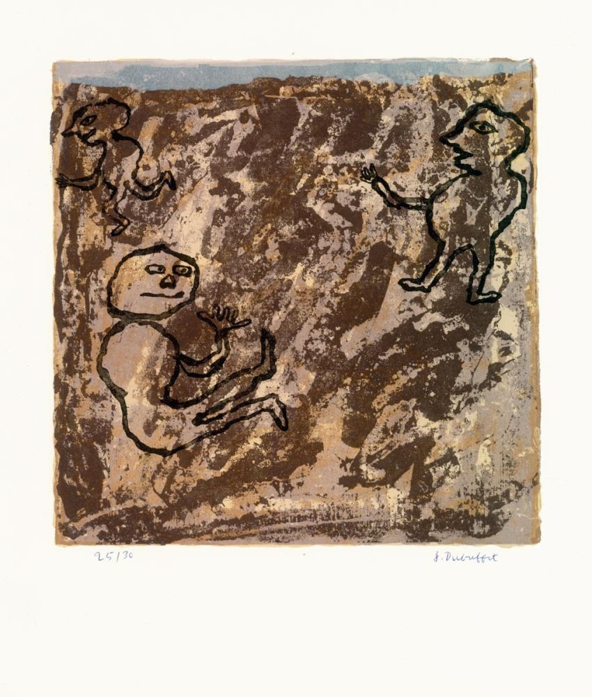 Lithographie Dubuffet - Lieux désolés