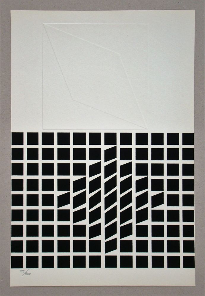 Sérigraphie Vasarely - Likka-2 relief