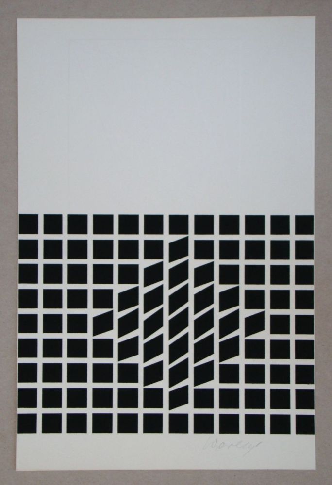 Sérigraphie Vasarely - Likka-2 ( relief )