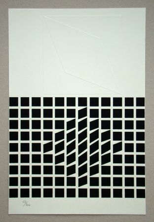 Sérigraphie Vasarely - Likka-2 ( relief )