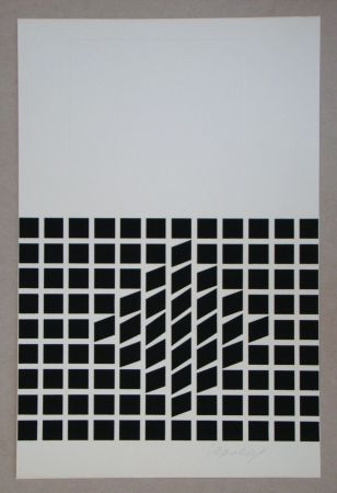 Sérigraphie Vasarely - Likka-2 ( relief )