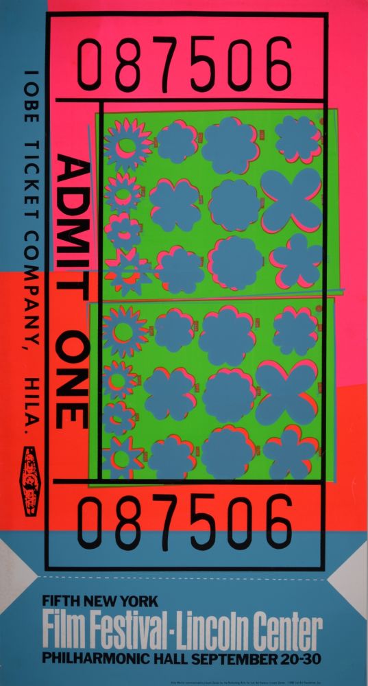 Sérigraphie Warhol - Lincoln Center Ticket, 1967