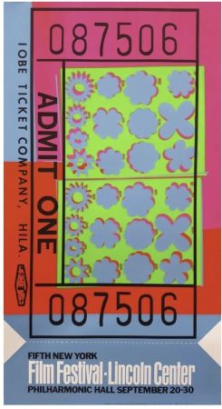 Sérigraphie Warhol - Lincoln Centre Ticket