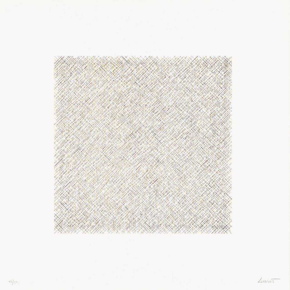 Lithographie Lewitt - Lines of One Inch in Four Directions and All Combinations 10 (70125)