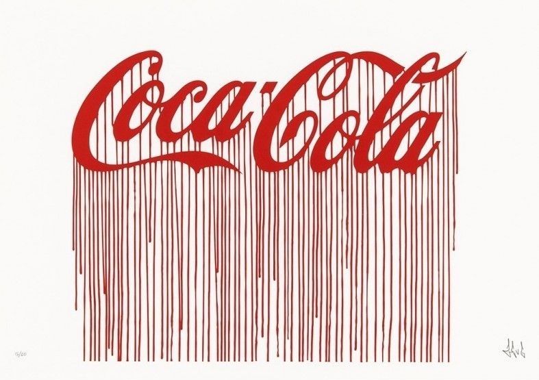Sérigraphie Zevs - Liquidated Coca-Cola