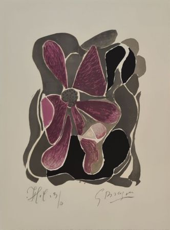 Lithographie Braque - L'Iris 