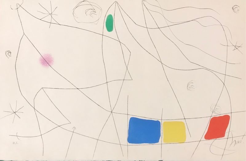 Aquatinte Miró - L'issue dérobée 