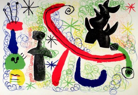 Lithographie Miró - Litho 1950