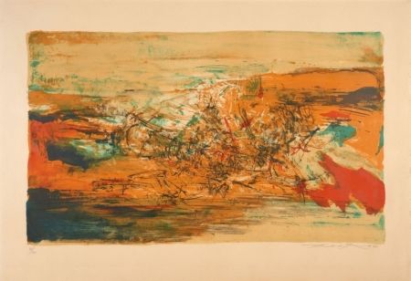 Lithographie Zao - Lithograph, 1973 