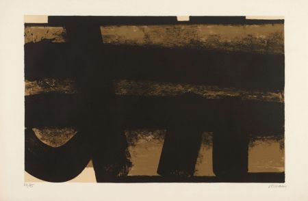 Lithographie Soulages - Lithographie 35 – 1974