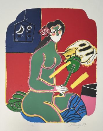 Lithographie Corneille - Lithographie Mémoire du Japon, 1987