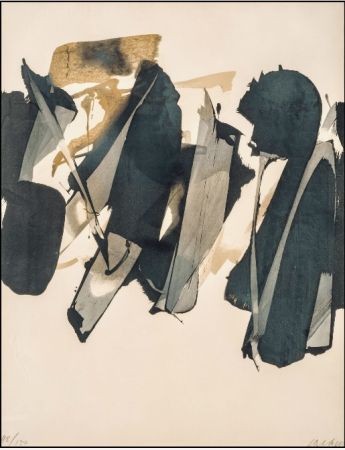 Lithographie Soulages - Lithographie n°14 – 1964
