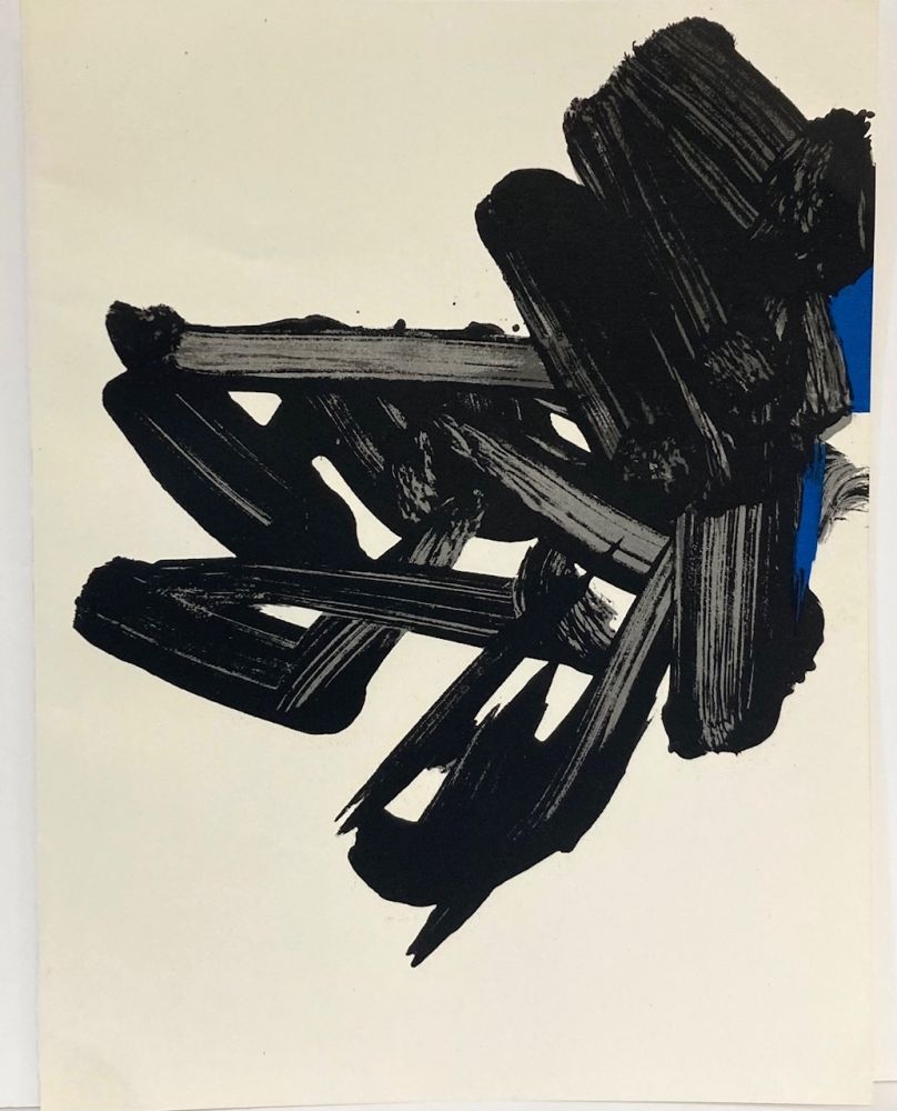 Lithographie Soulages - Lithographie n° 17. 1964.