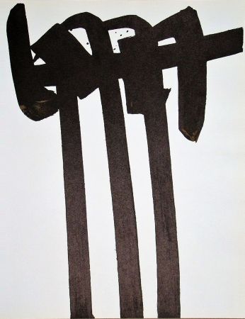 Lithographie Soulages - Lithographie n° 28 - Lithographie originale pour XXe Siècle (1970)