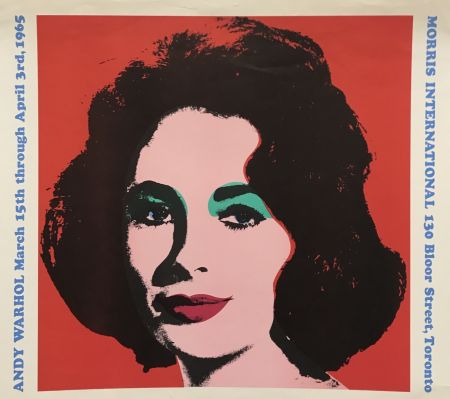 Sérigraphie Warhol - Liz Taylor - Morris International, Toronto Exhibition Poster