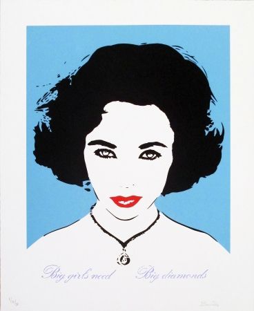 Sérigraphie Bambi - Liz Taylor (Light Blue)