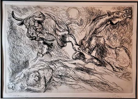 Eau-Forte Guttuso - Llanto por Ignacio Sanchez Mejias
