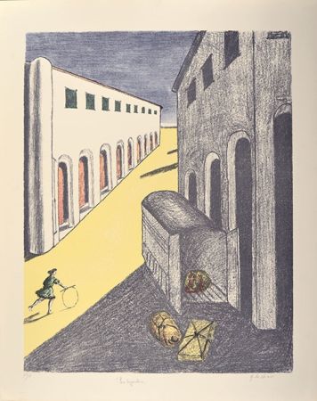 Lithographie De Chirico - LO SGOMBERO