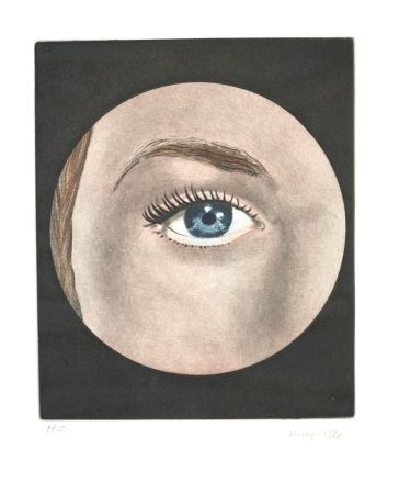 Eau-Forte Et Aquatinte Magritte - L'oeil - 1968