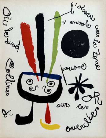 Lithographie Miró - L'Oiseau