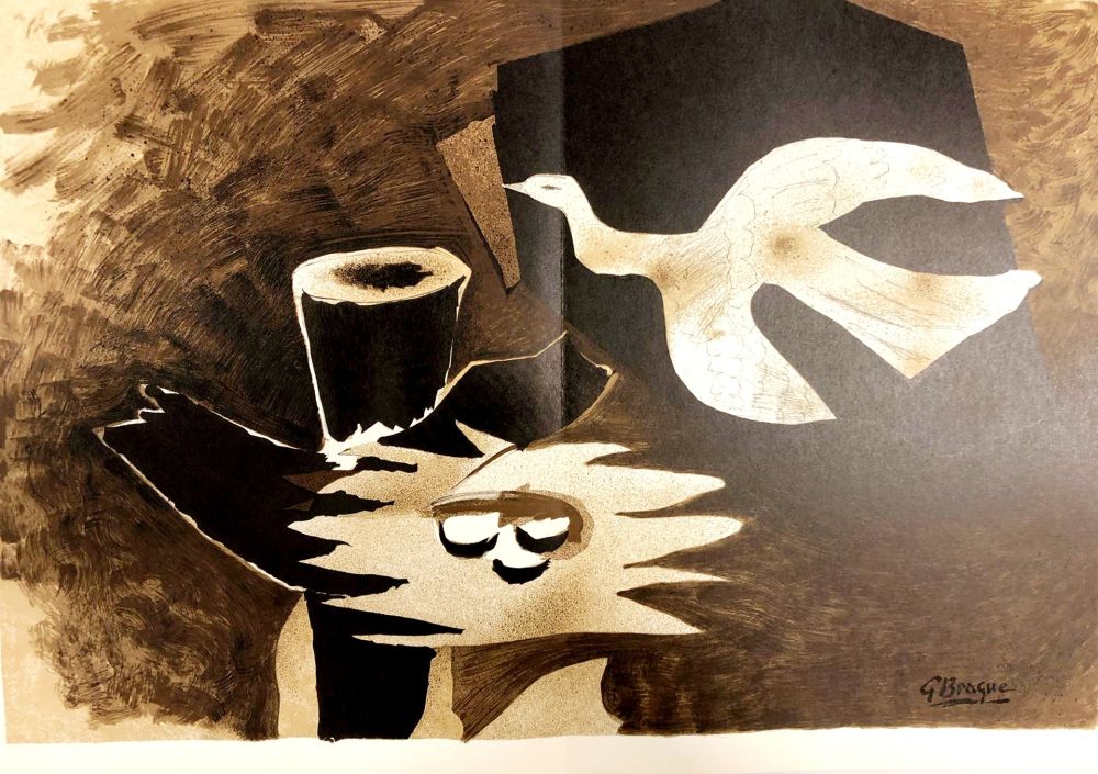 Lithographie Braque - L'oiseau et son nid