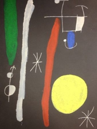 Lithographie Miró - L'Oiseau Solaire - L'Oiseau Lunaire - Étincelles 