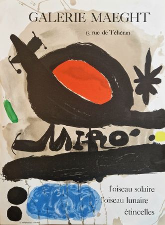 Affiche Miró - L'oiseau solaire, l'oiseau lunaire, énticelles