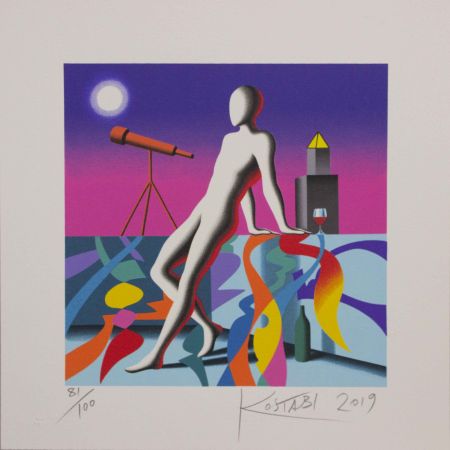 Sérigraphie Kostabi - Long distance