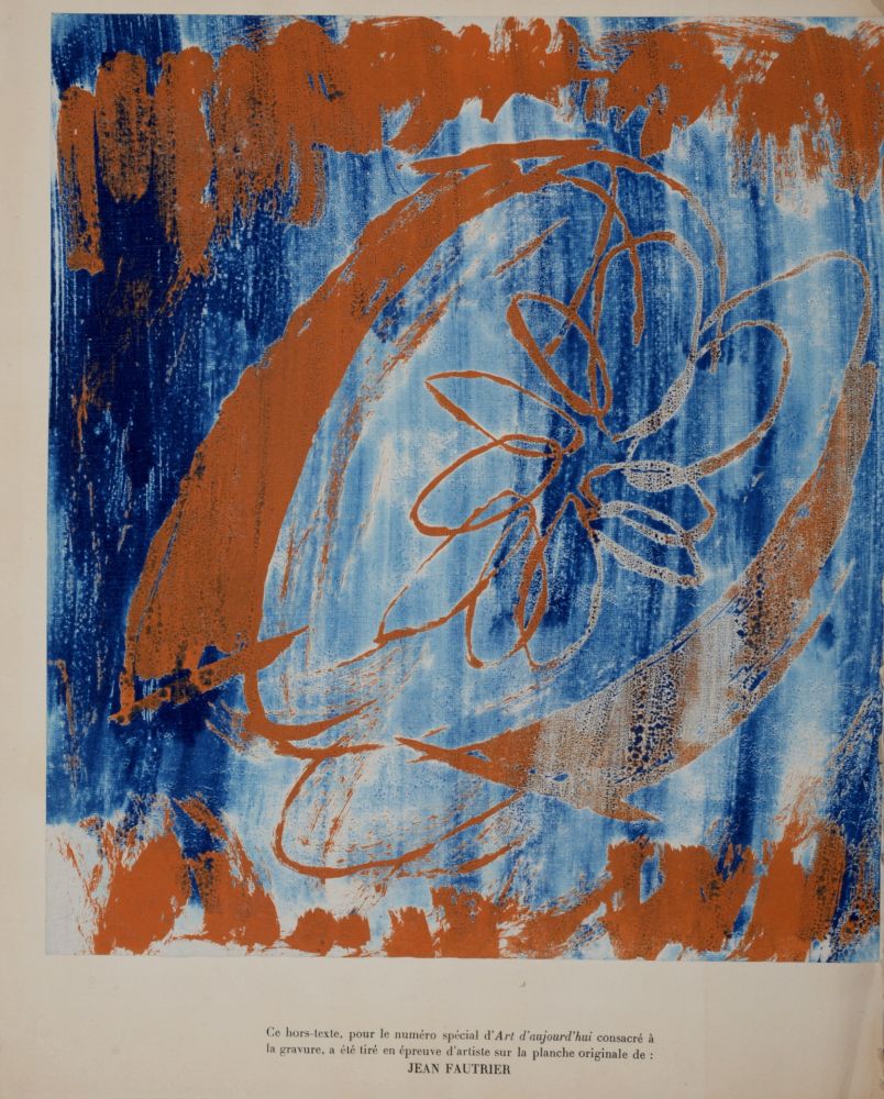 Gravure Fautrier - L'Orange coupée