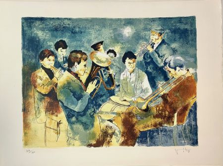 Lithographie Viko - L'orchestre