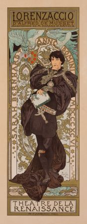 Lithographie Mucha - Lorenzaccio