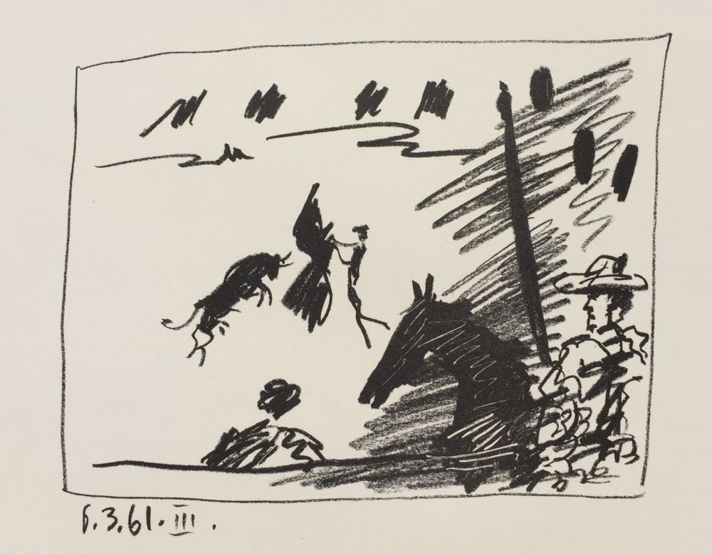 Lithographie Picasso - Los Toros – Jeu de la Cape (B.1015)