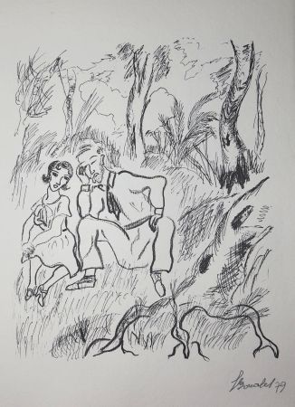 Gravure Bonabel - Louis-Ferdinand Céline - Gravure Originale - Voyage au Bout de la Nuit
