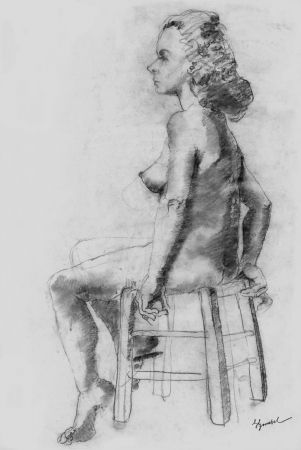 Lithographie Bonabel - Louis-Ferdinand Céline - Litographie Originale / Original Lithograph - Nu Feminin / Female Nude - 1938