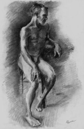 Lithographie Bonabel - Louis-Ferdinand Céline - Litographie Originale / Original Lithograph - Nu Masculin / Male Nude - 1938
