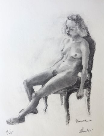 Lithographie Bonabel - Louis-Ferdinand Céline - Nu Feminin - Teen Nude - 1938
