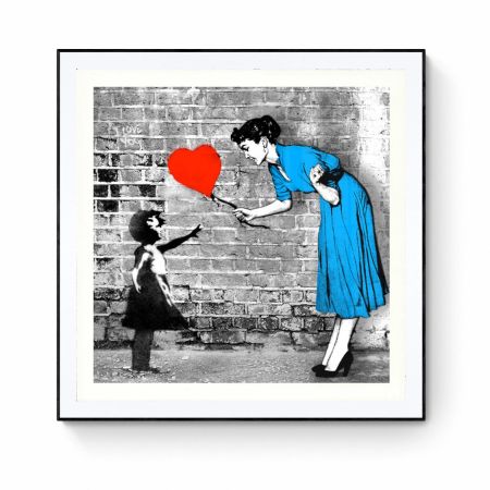 Lithographie Mr Brainwash - Love-catcher (Bleu)