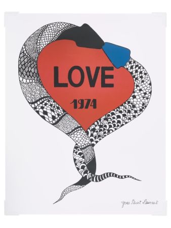 Affiche Saint Laurent - Love 1974