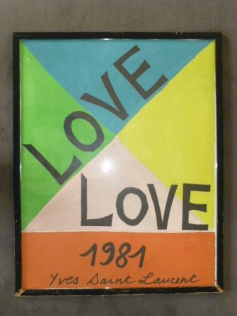 Affiche Saint Laurent - Love 1981
